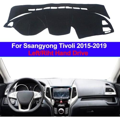 Car Dashboard Cover Dashmat Carpet Dash Mat 2 Layers Cape For Ssangyong Tivoli 2015 - 2019 Sunshade Anti-dirty 2016 2017 2018