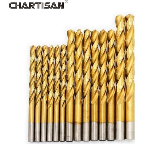 CHARTISAN Top Level HSS M2 Ti-coated Twist Drill Bit for Metal Drilling