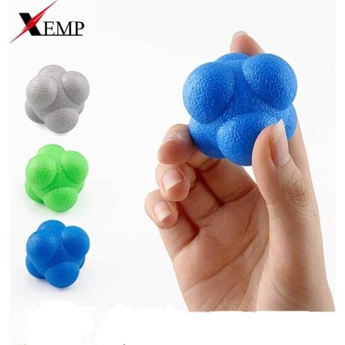 Hexagonal Reaction Ball Silicone Agility Coordination Reflex Exercise Sports Fitness Training Ball