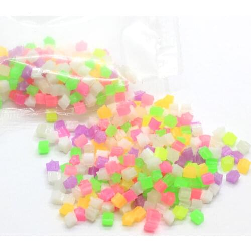 Cute Luminous Colors Mini Star 3mm Kawaii Resin Bead Dark Beads For Craft DIY Decor Making Fillers
