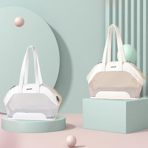 Pet Handbag Dog Transport Backpack Dogs Pet Travel Dog Carrier Bag Breathable PU Mesh Fabric Outdoor Travel Single Shoulder Bags