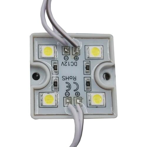LED 5050 4 LED Module 12V super brighter square led modules lighting,20PCS/Lot waterproof