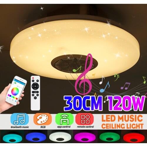Dimmable Led Ceiling Light With bluetooth Speaker Smart App Remote Control Modern LED Ceiling Lights Music Lamp for Livingroom