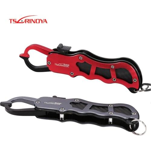 TSURINOYA Fish Grip 165mm 170g Aluminum Alloy Ultra Lightweight Fishing Gripper Portable Fish Lip Controller Grabber Tackle Tool