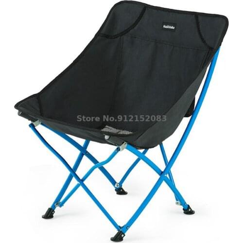 Outdoor folding chair portable fishing chair light leisure stool moon chair camping recliner