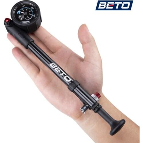 Beto MTB Bike Shock Pump Bicycle Inflator High Pressure Pump Fork / Rear Suspension For Bike 400 PSI Air Pump Bike Accessories