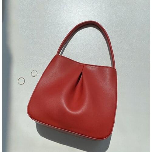 FUNMARDI Simple Fashion Women Tote Bags 2021 New Brand Hand Bags Lady Small Shoulder Bags Retro Solid Color Female Bags WLHB2382