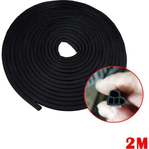 1PC Car Sealing Strip 2 Meters 2M Hood Moulding Rubber Soundproof Trim
