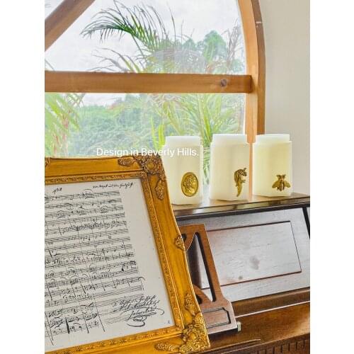 10x10x14.5cm 3pcs a set Handmade medieval candle lights Battery lamp flameless table candle lamp