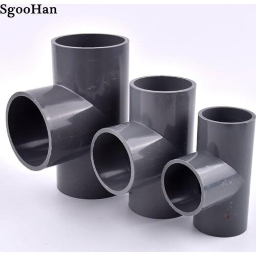 2~20pcs I.D. 20~63mm PVC Pipe Tee Connector Home Garden Irrigation Aquarium Fish Tank Tube Watering Adapter Fittings Joint