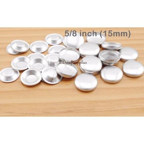 25 sets 15mm fabric self cover buttons Flat back