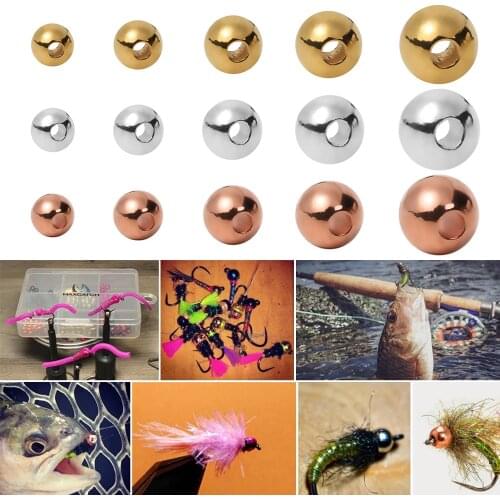 25Pcs 2mm/2.5mm/2.8mm/3.3mm/3.5mm Durable Nice-Designed Slotted Tungsten Beads Fly Tying Tungsten Material Fishing Accessories