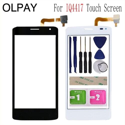 4.5 inch Tested Front Outer Glass For Fly IQ4417 4417 Touch Screen Digitizer Panel Lens Sensor Tools Adhesive