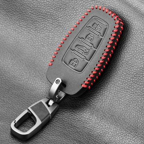4 Button Car accessories Genuine Leather Key Cover KeyChain Protector Case For Great Wall HAVAL H2 H6 H7 H8 H9 H2S M6 C50