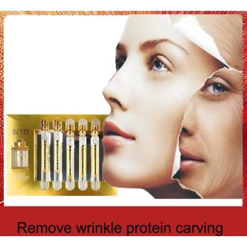 5*15ml Gold Protein Peptide Serum Brighten skin colour Firming Desalt Wrinkles Fine Lines Removal Combination Set