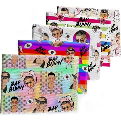 50*145cm Bad Bunny Bullet Textured Boys Liverpool Patchwork Tissue Kids home textile