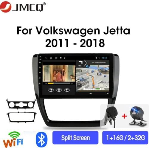 JMCQ 10.1" 4G+WiFi DSP 2din Android Car Radio Multimedia Video Player Navigation GPS For VW Volkswagen Jetta 2011-2018 Head Unit