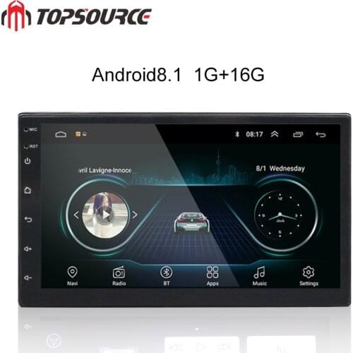 TOPSOURCE 7" Android 8.1 GPS Navigation 2 Din Car Multimedia Player HD FM Car Audio Radio Stereo for Volkswagen Nissan Hyundai