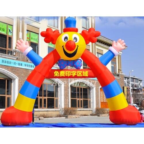Free air blower creative beautiful and colorful Inflatable clown arch/air clown entrance for circus performance made in China