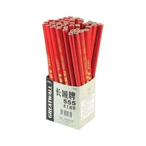 Wood black carpenter pencil great wall 555 flat Elliptical pencil