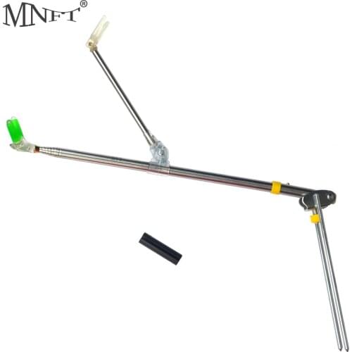 MNFT 1Set Fishing Hand Rod Holder Luminous Adjustable Stainless Steel Fishing Stand Bracket Fishing Rod Pole Rack 1.7M 2.1M