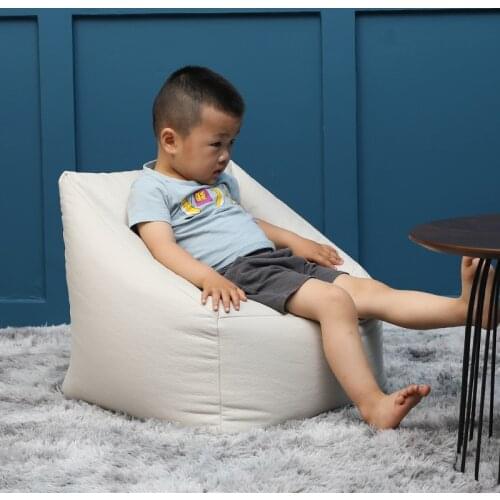 Baby Mini Single Lazy Sofa Leather Sofa for kids No filler Chair Children Corner Bean Bag Sofa Kindergarten Floor Seat Pouf
