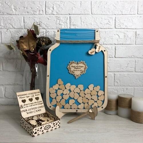 Mason jar Wedding guest bok Mason jar wedding Wedding Guest book Wedding guest book alternative Wedding sign Wedding whishes box