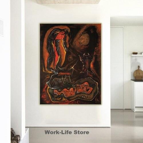 Andre Masson"Emblematic View Of Toledo"Canvas Oil Painting Western Art Decor Poster Wall Aesthetic Home Room Decoration