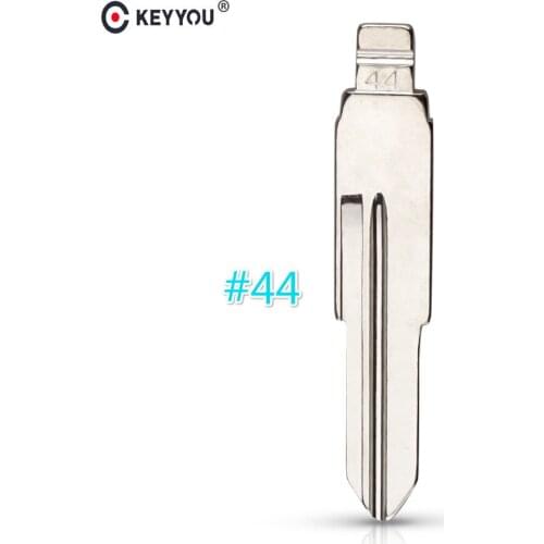 KEYYOU 10 pcs/lot Metal Blank Uncut Flip KD Remote Key Blade Type #44 for Chery Elegant Key Blade NO. 44