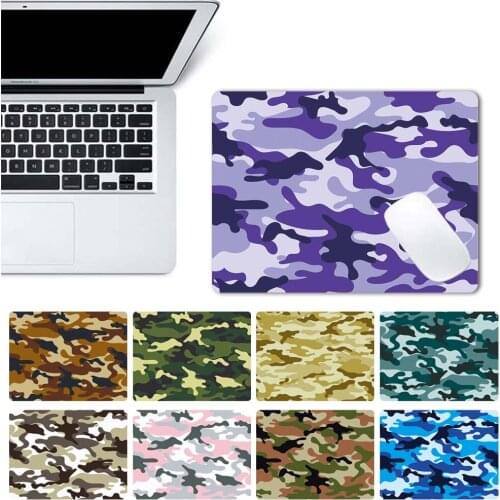 Mouse Pad camouflage pattern Mat Pad for Mouse Mice Office 21x25cm Mousepad PU Leather Waterproof Mats Deskpad