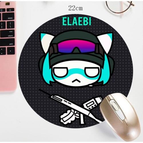 Round Mousepad Grande Rainbow Six Siege Gaming Mouse Pad Gamer Keyboard Anti-Slip Rubber Computer Office Laptop Desk Mat