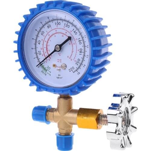 220PSI 500PSI Air Conditioning Refrigerant Recharge Pressure Gauge Manometer