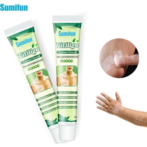 Sumifun 1Pcs 20g Vitiligo Ointment Mycosis Leukoplakia Psoriasis Localized White Spot Cream Promote Skin Pigment Melanin P1202