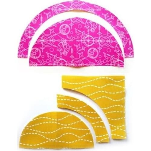 Arcs Fans Quilt Circle Cutter Ruler Multifunctional Cutting Ruler DIY Tools with Double Colored Lines STTA889