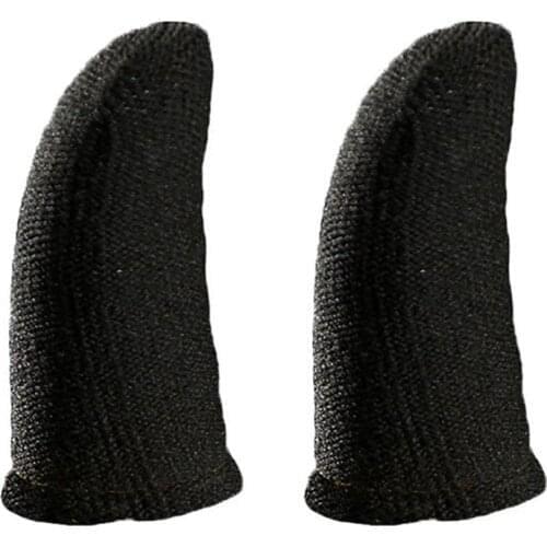 2pcs Finger Cover Breathable Game Controller Finger Sleeve For Pubg Sweat Proof Non-Scratch Touch Screen Gaming Thumb Gloves