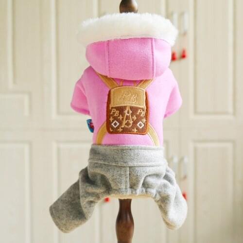 PETCIRCLE Pet Clothes Dog Four-legged Clothes Teddy Bichon Dog Pomeranian Autumn And Winter Thick Warm Big Bag Clothing