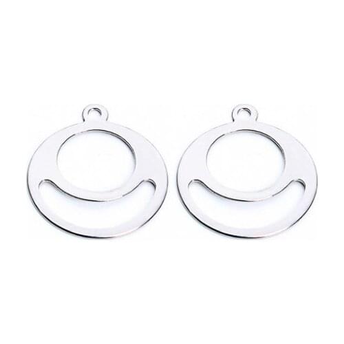 20pcs/lot 16mm smile stainless steel Connector Metal Alloy Pendant For DIY bracelet Jewelry Making fg4a