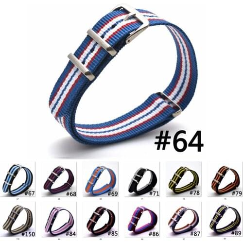 18mm 20mm 22mm 24mm Nato Sport Woven Nylon Watch Band Replaces DW Watch Strap Nato Military Stripe Wristband Metal Buckle Belt