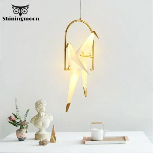 Nordic Led Pendant Lights Bird Lamp Art Home Deco Pendant Lamp Living Room Restaurant Kitchen Hanging Lamp Modern Light Fixtures