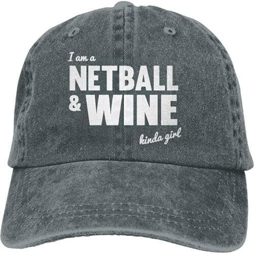 Netball and Wine Vintage Cowboy Baseball Caps Trucker Hats