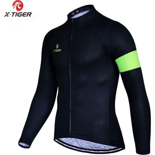 X-Tiger 2020 Winter Cycling Thermal Jersey Anti-Pilling Long Sleeve Mountain Bicycle Cycling Clothing MTB Bike Sportswear