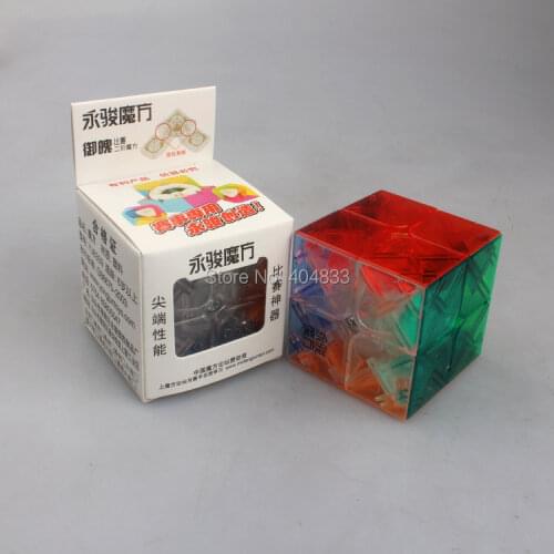 Yupo 2x2 black/stickelress-transparent Speed cube Twist Puzzle Drop Shipping