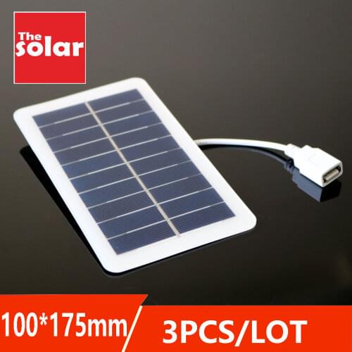 Solar Panel Charger 5V 400mA 2W Output USB Solar Battery Charger Climbing Fast Charge Regulator 3.7V 18650 PET Solar Cell Travel