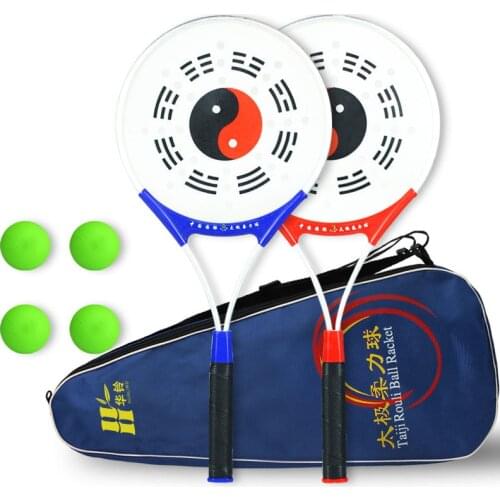 Zooboo 1 Set/ 2 Rackets ,4Balls,1Bag Chinese Kongfu Chinese Wushu Martial Arts Taiji Rouli Ball Sports,Tai Chi Racket Set