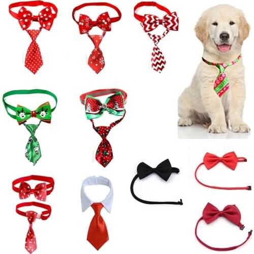 Hot Sell 1PCS Christmas Dog Bow Tie Grooming Pet Product Handmade For Puppy Cat Dog Tie Bow Tie Puppy Dog Accessories 8 Colors
