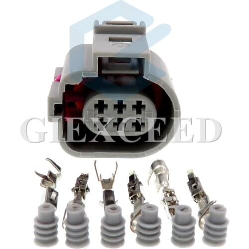 2 Sets 6 Pin 1J0973713G/1J0 973 713 Female Automotive Plug 1.5 Waterproof Auto Socket 4212 1200/42121200 For VW