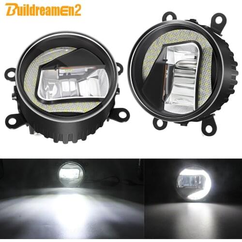 2IN1 Car Front Bumper LED Fog Light Assembly DRL Daytime Running Light White 12V Styling For Jeep Renegade Cherokee Compass