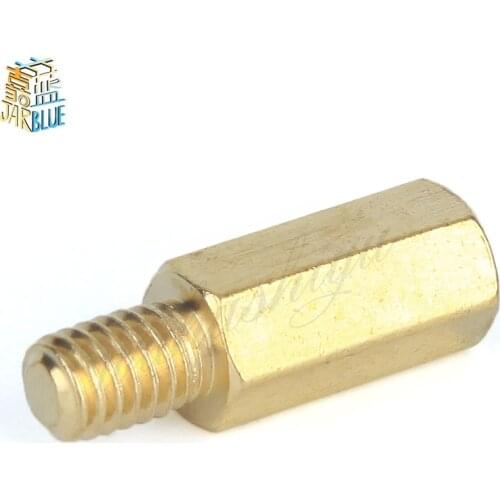 30Pcs M4*L+6mm Hex Nut Spacing Screw Brass Threaded Pillar PCB Computer PC Motherboard Standoff Spacer HW040