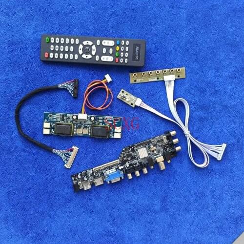 4CCFL KIT LCD Controller Board 1280*1024 For HSD190ME12/HSD190ME13/HSD190MEN3 30 Pin LVDS AV VGA USB HDMI-compatible Digital DVB