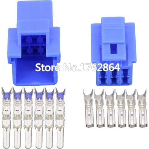 6 Pin light yellow blue random plug-in car connector with terminal DJ7065-2.3-11/21 car connector